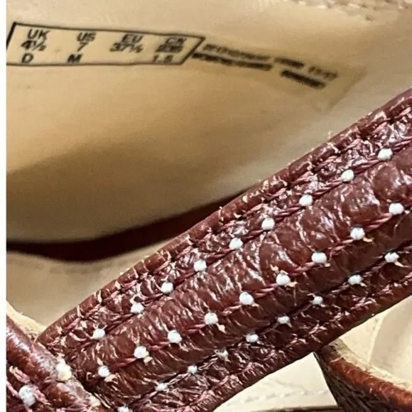 Clarks Tobacco Brown Leather Classy Ankle Strap Sandals Size 7 / 7.5 - Picture 7 of 8